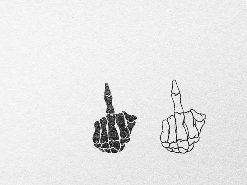 Skull Middle Finger Svg, Skeleton Middle Finger SVG Cut File - Skeleton Svg Png#5