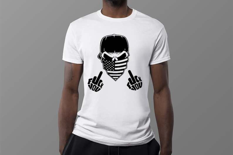 Skull Middle Finger Svg, Middle Finger - Skull Cranium Finger Printing Cricut - Instant Dowload Cut File