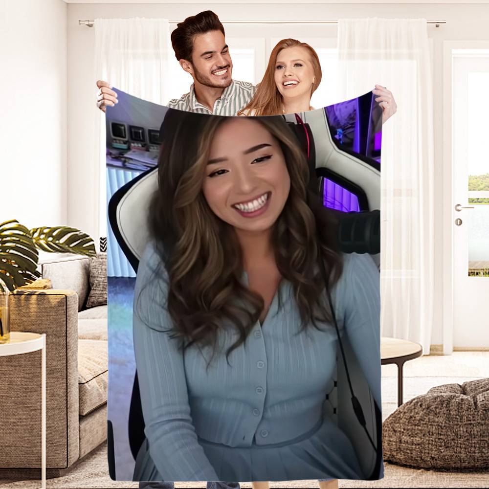 Pokimane Blanket Classic Celebrity Blanket | pokimanemerch.com