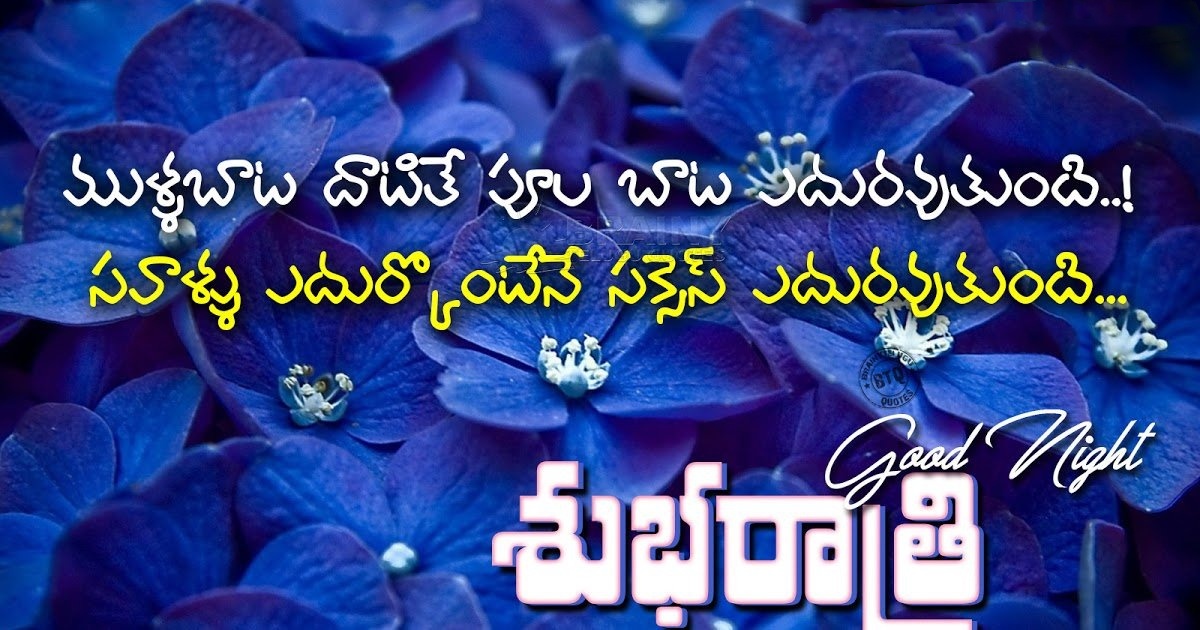 Good Night Telugu Quotes Images 1