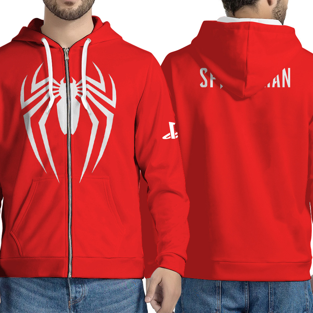 Spider man discount zip up hoodie