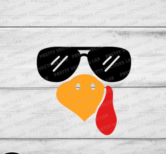 Turkey Svg Face, Cool Turkey Svg Boys Thanksgiving Svg Png 