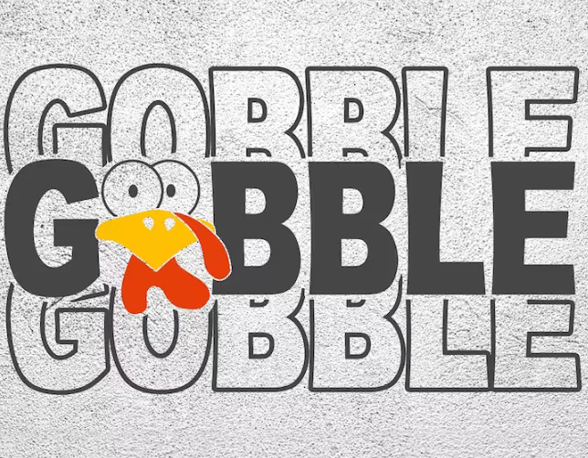 Turkey Svg Face, Gobble Svg Files For Cricut Silhouette Gobble Turkey Svg 