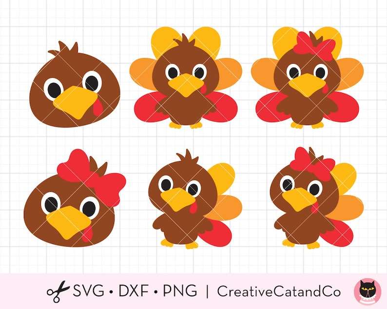 Turkey Svg, Cute Baby Turkey Svg