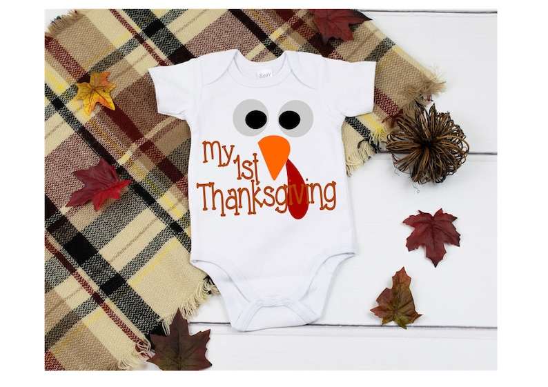 Turkey Svg Face, My First Thanksgiving Svg