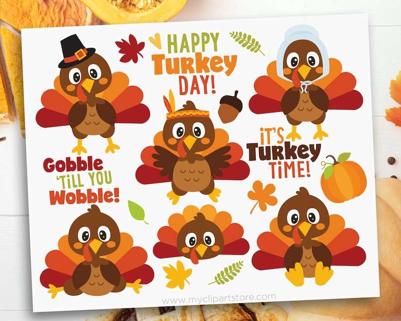 Turkey Svg, Thanksgiving Clipart