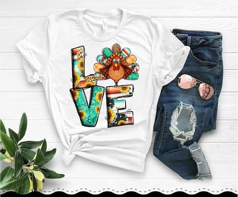 Turkey Svg, Love Thanksgiving Turkey Png Download