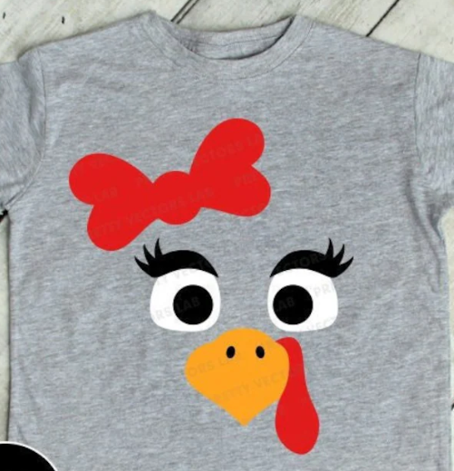 Turkey Svg Face, Girls Thanksgiving Svg Girl Turkey Face Svg