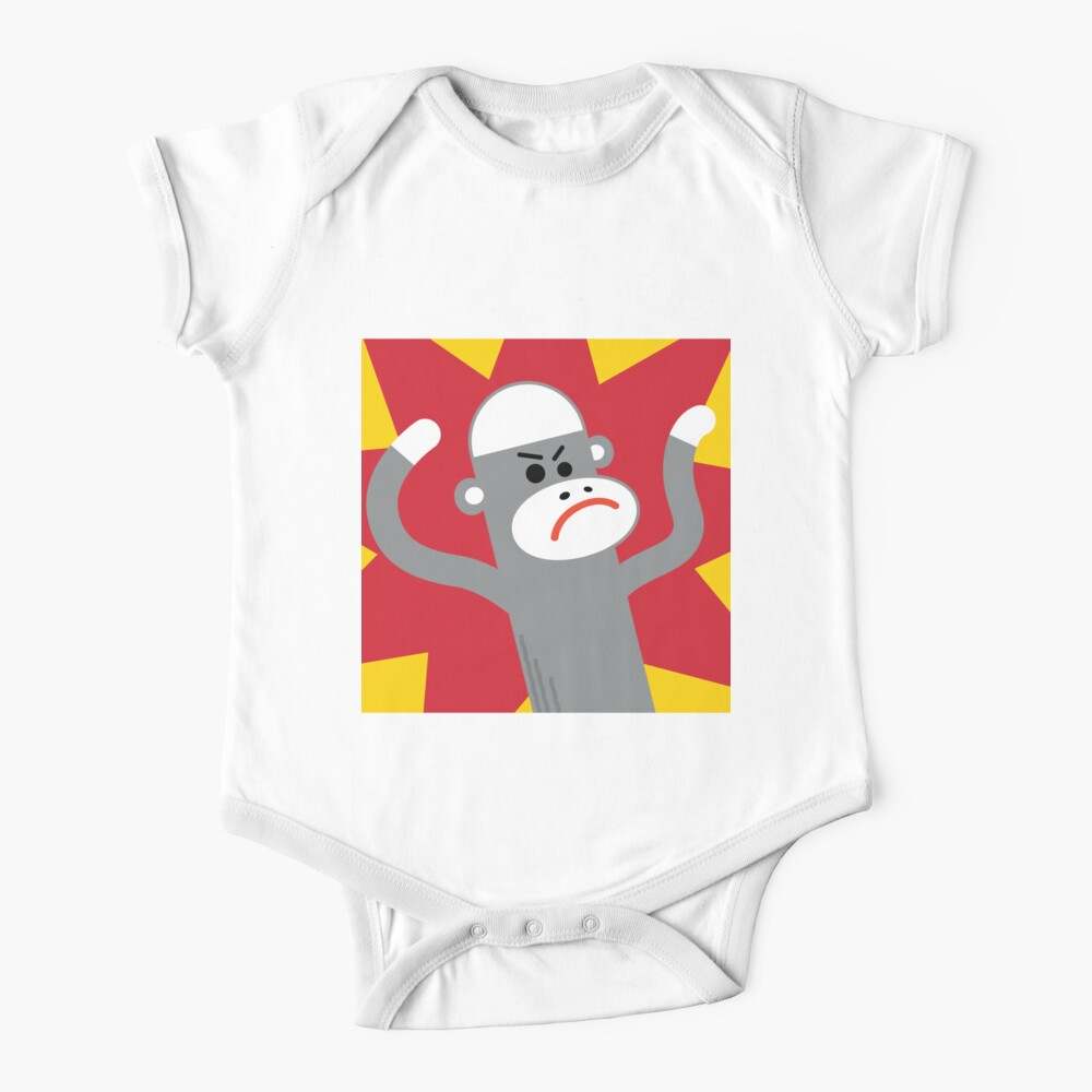 Sock Monkey Onesie Raging Sock Monkey Baby One Piece