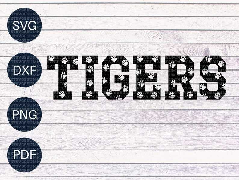 Tigers SVG Paw Prints Design#1