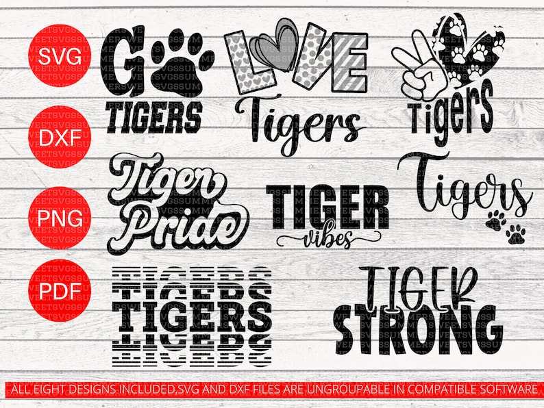 lllᐅ Love Tigers Paw Rhinestone SVG - bling template cricut