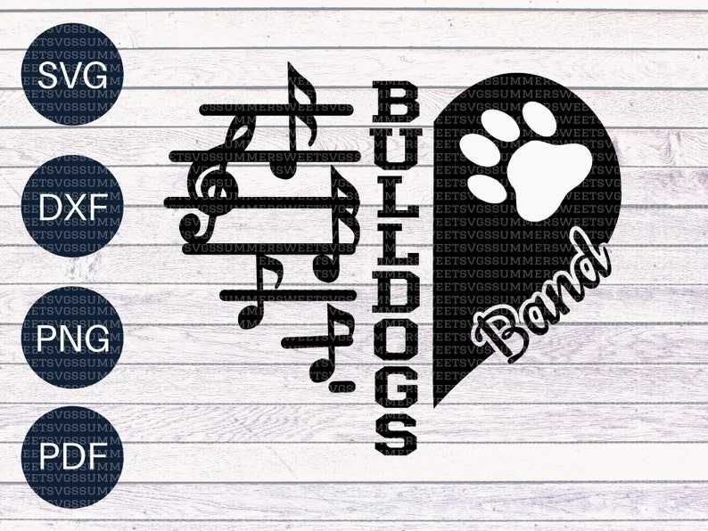 Marching Band SVG Bulldog Cut File