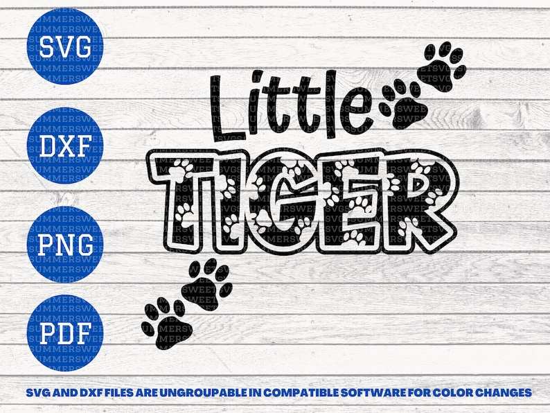 Tigers SVG Tigers Paw Print Team Spirit Svg Printable 