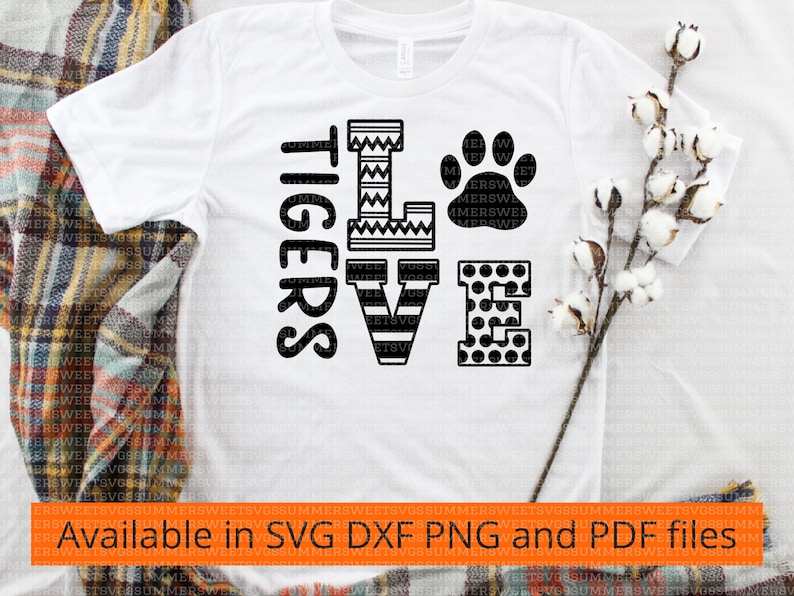 Love Tigers Svg, Team Spirit, Teacher Student Shirt Svg 