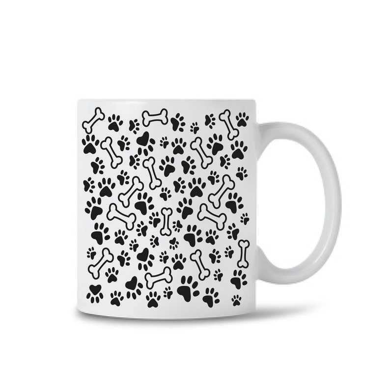 Paw Pattern SVG, Dog Paw Background#2