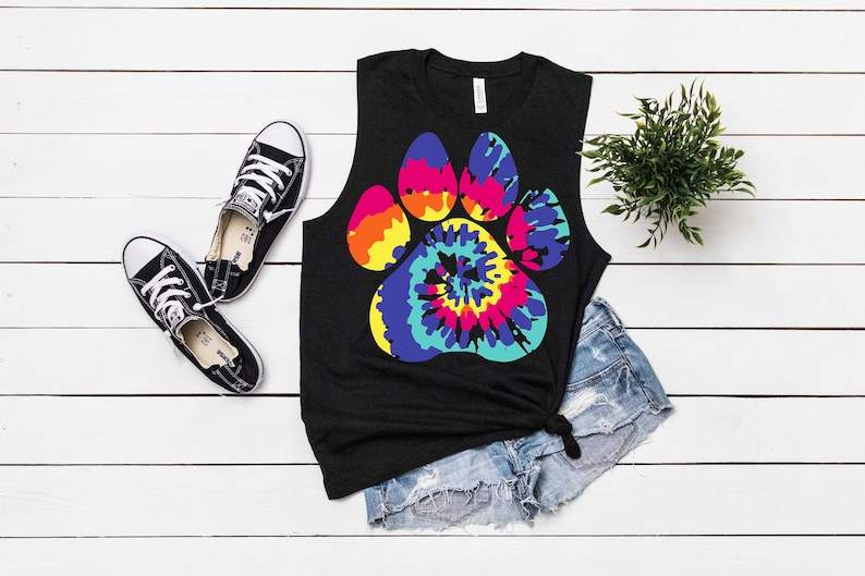 Tie Dye SVG Paw SVG Tigers SVG#3