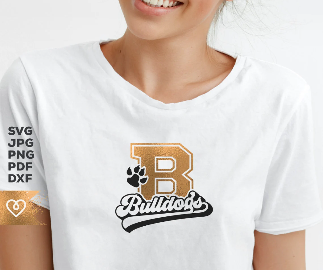 Bulldogs Paw SVG School Spirit Bundle SVG#3