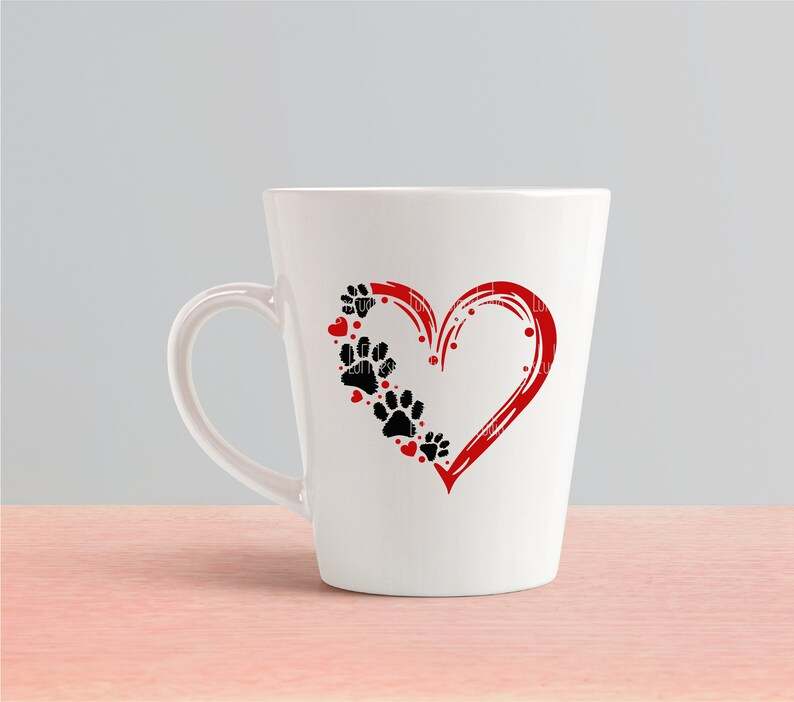 Paw Heart SVG Valentines Day SVG Sublimation Designs Downloads#4