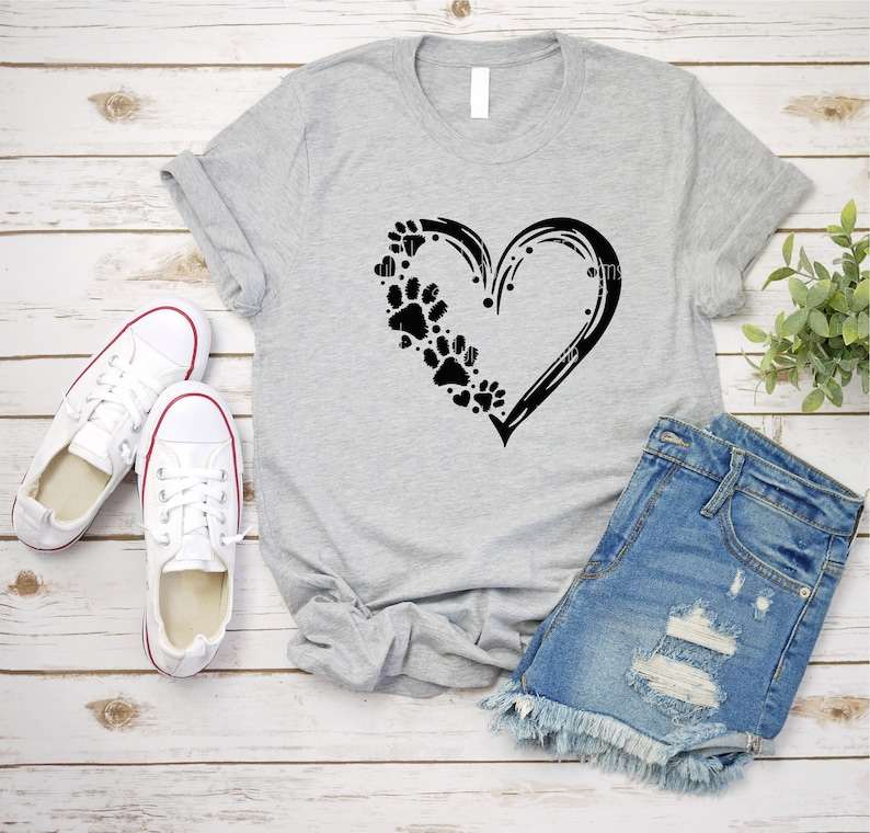 Paw Heart SVG Valentines Day SVG#3
