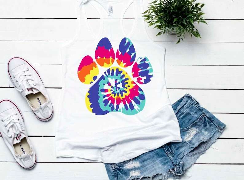 Tie Dye SVG Paw SVG Tigers SVG#2