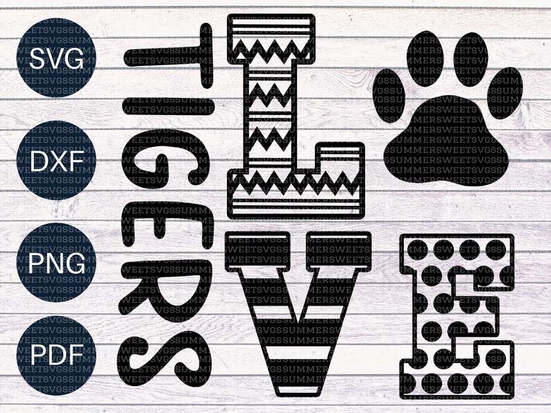 Love Tigers Svg, Team Spirit, Teacher Student Shirt Svg