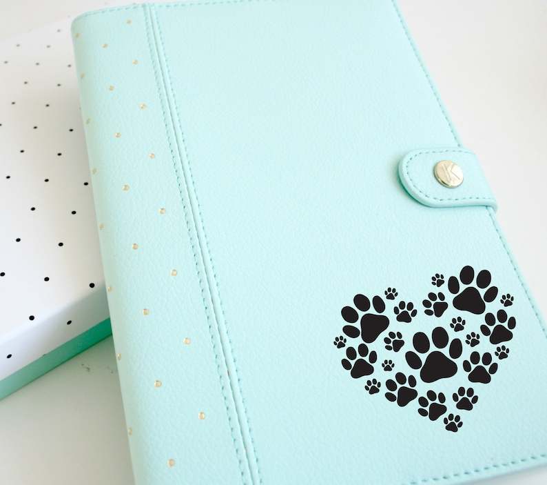 Paw Print Heart SVG Dog Lover svg, Cricut Cut File#4