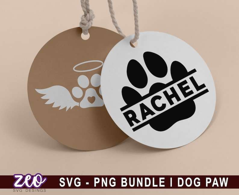 Paw print SVG, Animal Paw Print Monogram#2