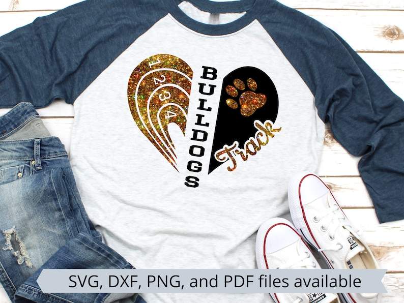 Track SVG Bulldogs SVG Digital Cut Files#2
