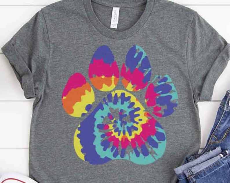 Tie Dye SVG Paw SVG Tigers SVG#1