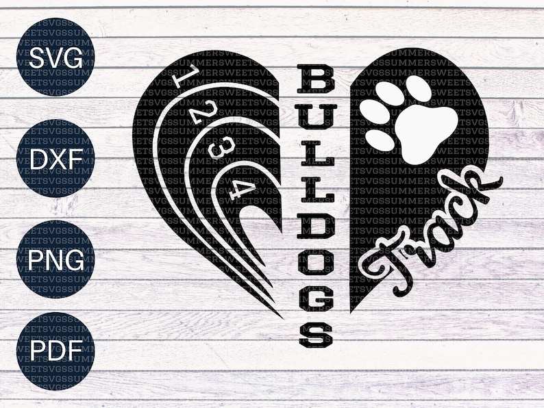 Track SVG Bulldogs SVG Digital Cut Files#1