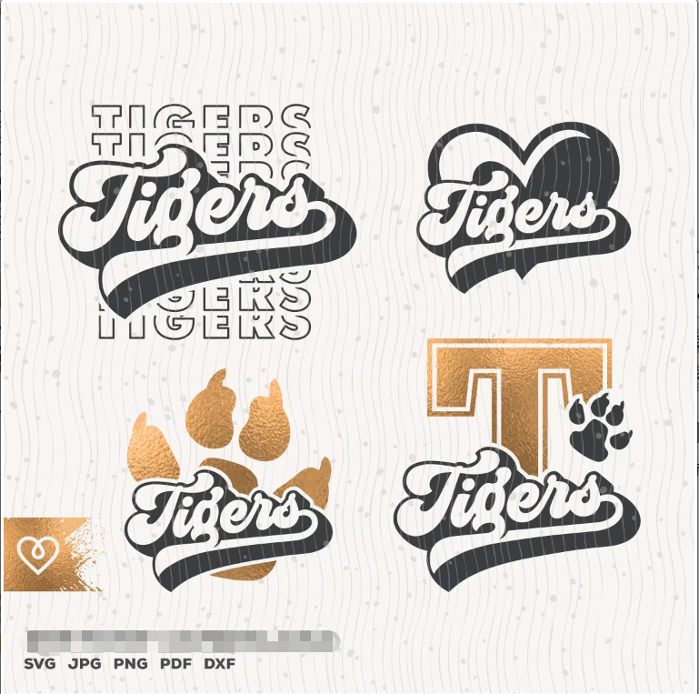 Tigers SVG School Spirit Bundle SVG 