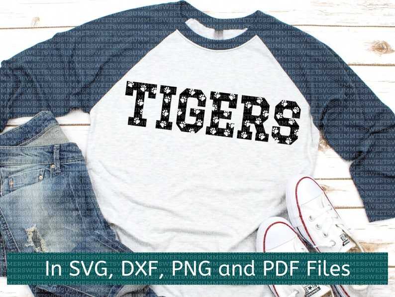 Tigers SVG Paw Prints Design#2