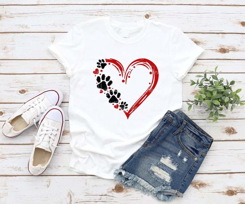 Paw Heart SVG Valentines Day SVG Sublimation Designs Downloads#2