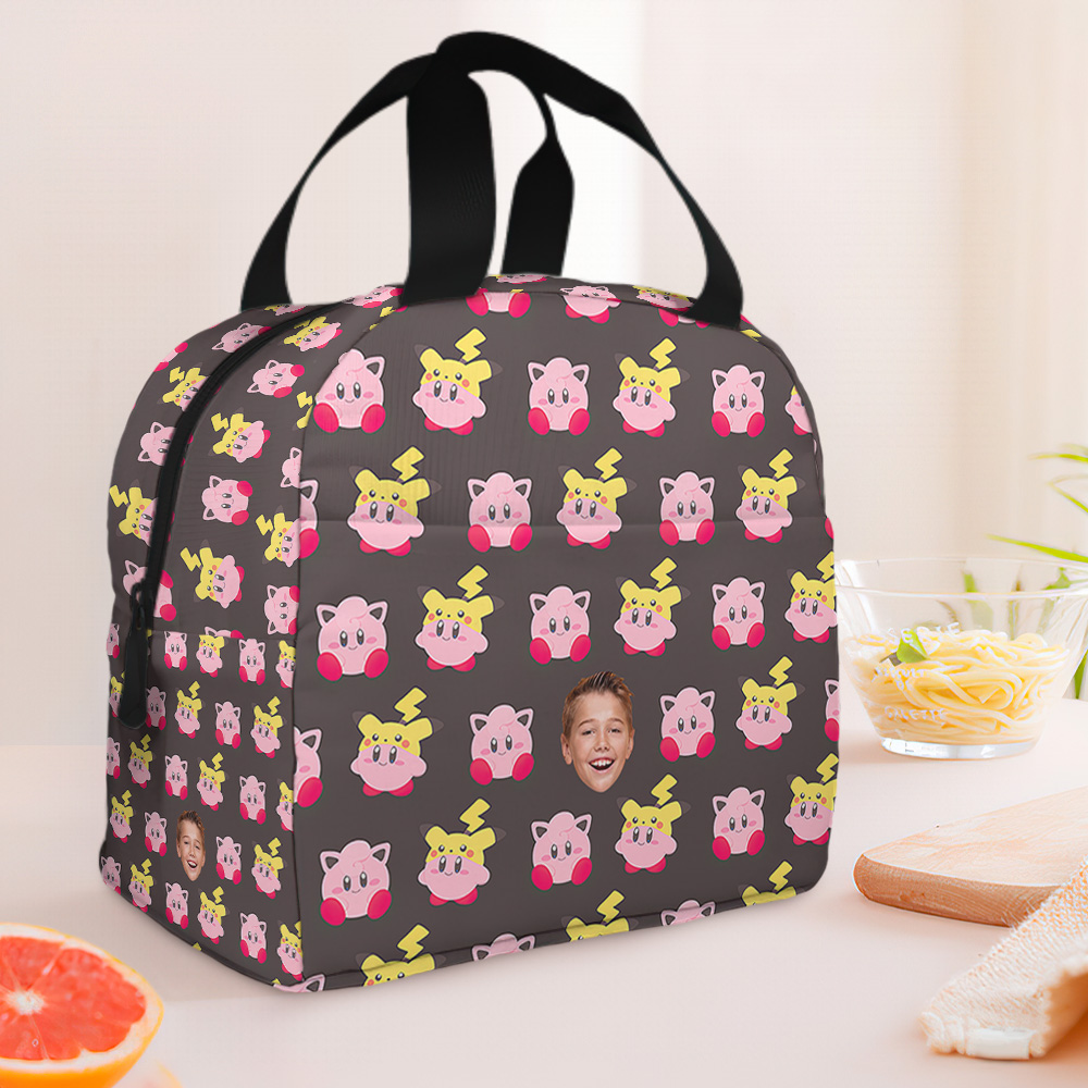 5 PC Nintendo Kirby Backpack Lunch Box Bag Tote Lunchbox Case Video Game  NWT