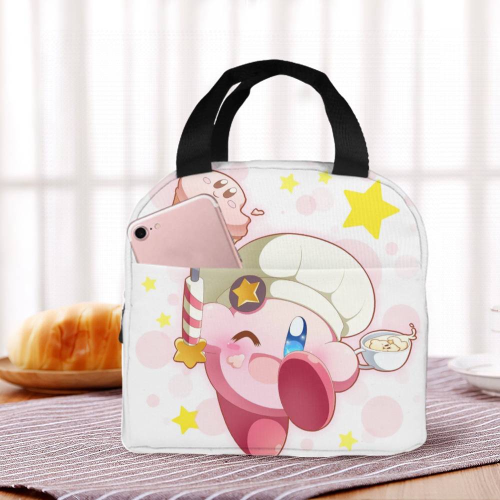 Star Kirby Insulated Cooler Tote Bag Lunch Bag Pink Nintendo New Japan