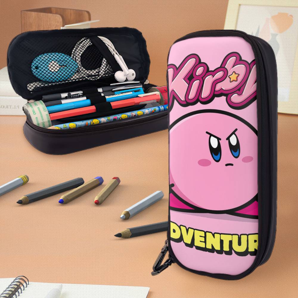 Kirby 5-Piece Set: 16 Backpack, Lunchbox, Utility Case, Rubber Keychain,  and Carabiner 