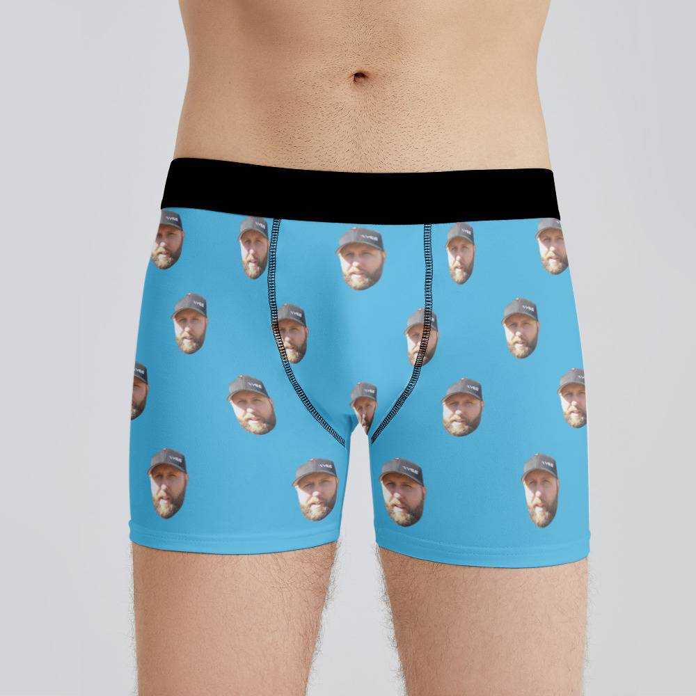 Vice Grip Boxers Custom Photo Boxers Men's Underwear Plain Blue Boxers