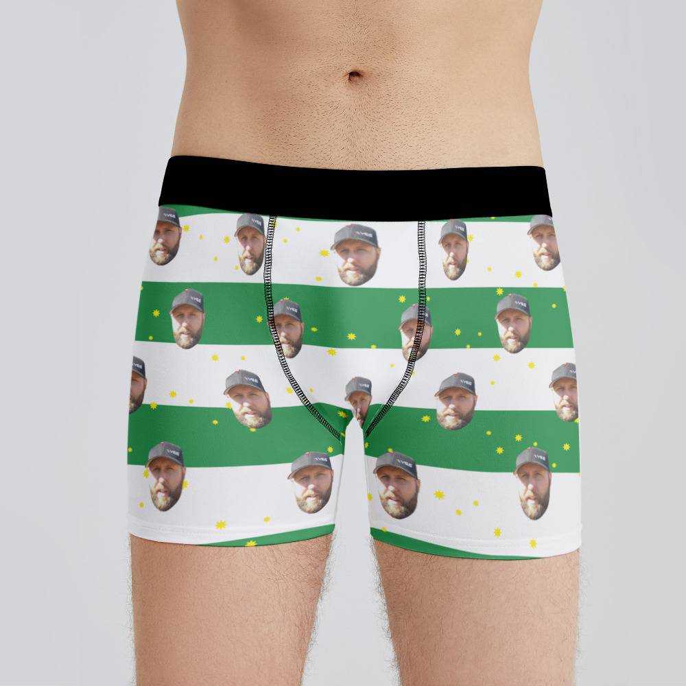 Vice Grip Boxers Custom Photo Boxers Men's Underwear Striped Printed Boxers White