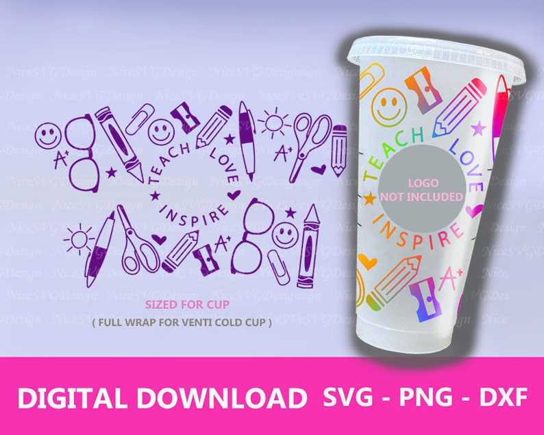 Teacher Svg Teach Love Inspire Starbucks Cup Svg Cricut Teacher Tumblers Svg 