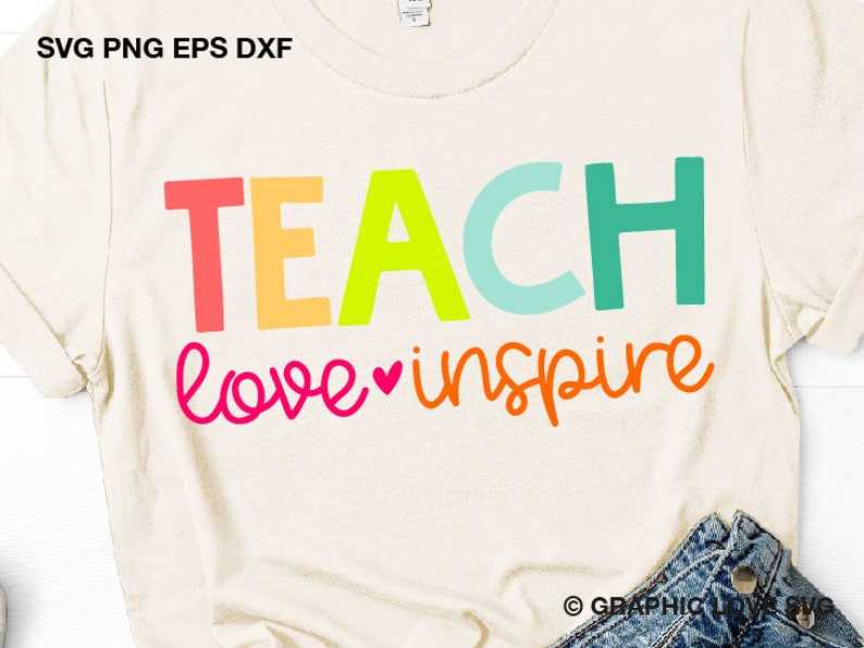 Teach Love Inspire Svg Leopard Teacher Shirt Svg#3