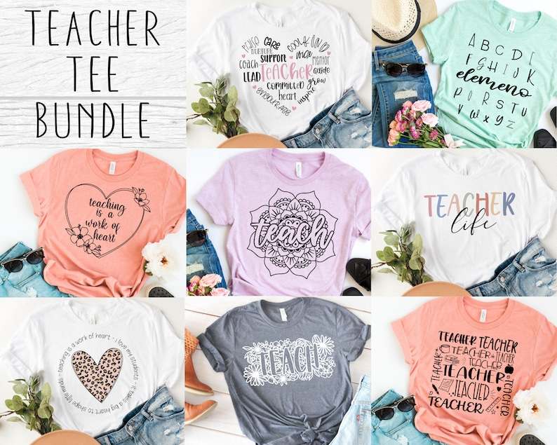 Teacher SVG Bundle Design Teacher shirt SVG bundle#1