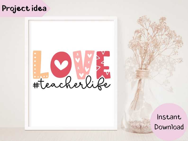 Love Teacher Life Svg Teacher Valentine’s Day Svg Teacher Love Svg#7