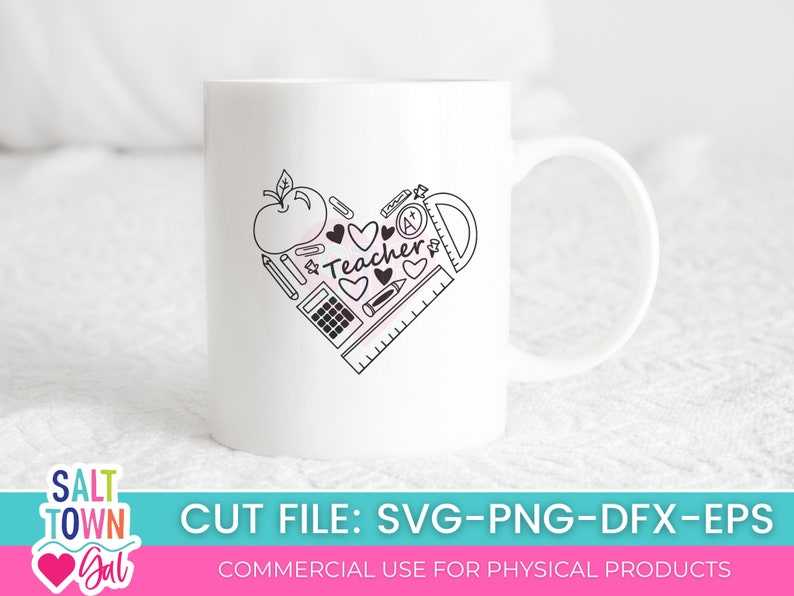 Teacher Svg Teacher Heart Svg Teacher Appreciation Svg#3
