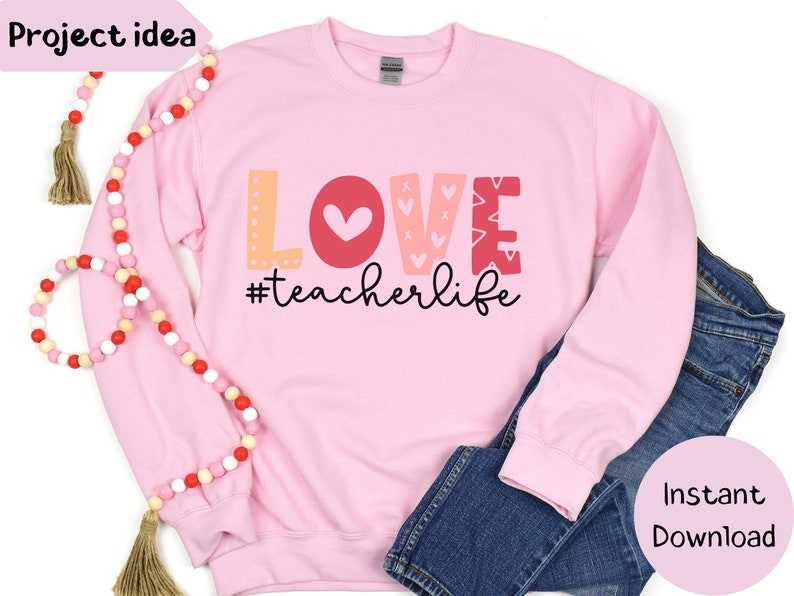 Love Teacher Life Svg Teacher Valentine’s Day Svg Teacher Love Svg#8