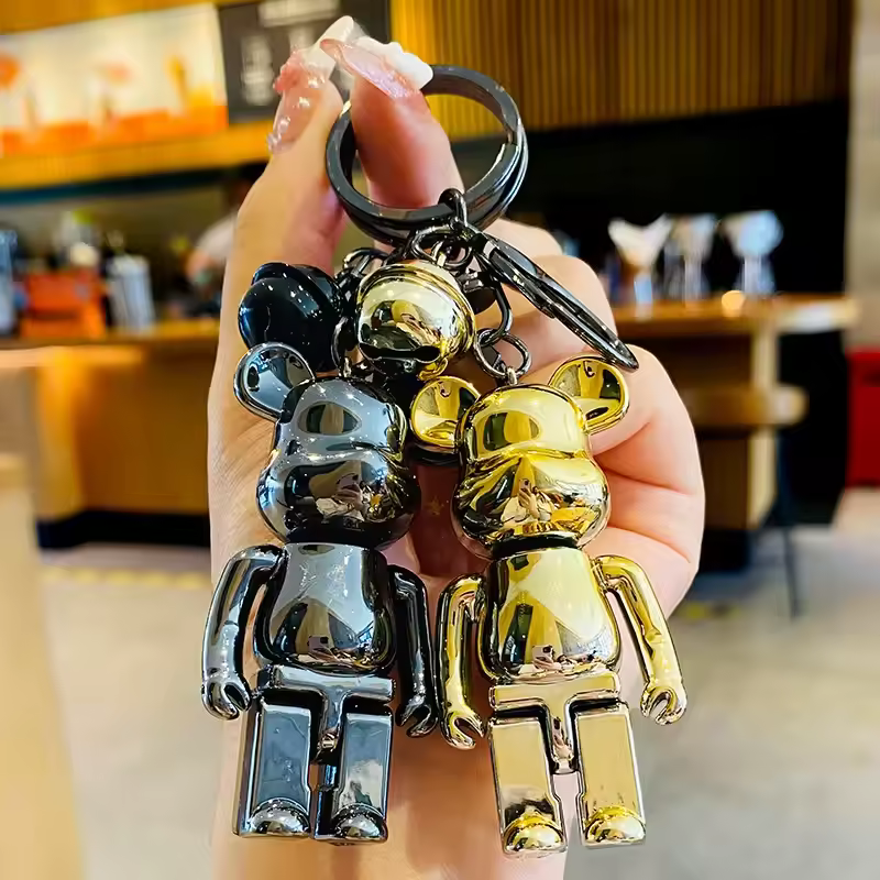 Block Bear PVC Model Figures DIY Key chain Paint Dolls Toys Block Bear PVC Model Figures DIY Key chain Paint Dolls Toys