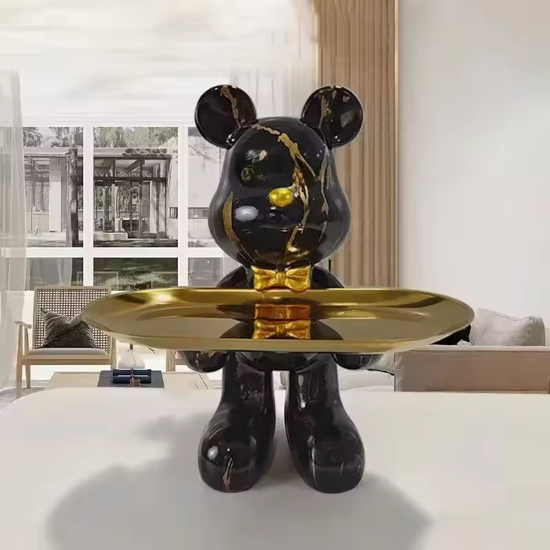 21cm Graffiti Bear Ornament Figurine Home Decoration Animal Statue Keys Storage Shelf 21cm Graffiti Bear Ornament Figurine Home Decoration Animal Statue Keys Storage Shelf