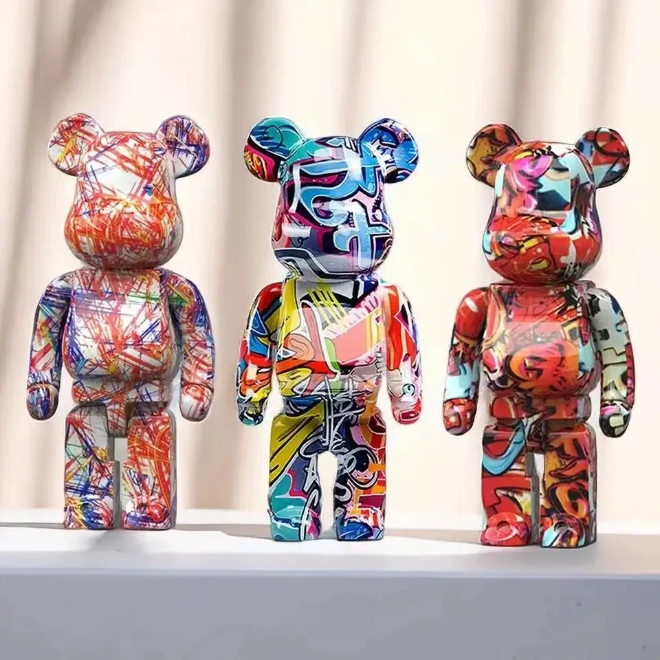 YuryFvna 2024 New Graffiti Bear 27cm Figurine YuryFvna 2024 New Graffiti Bear 27cm Figurine