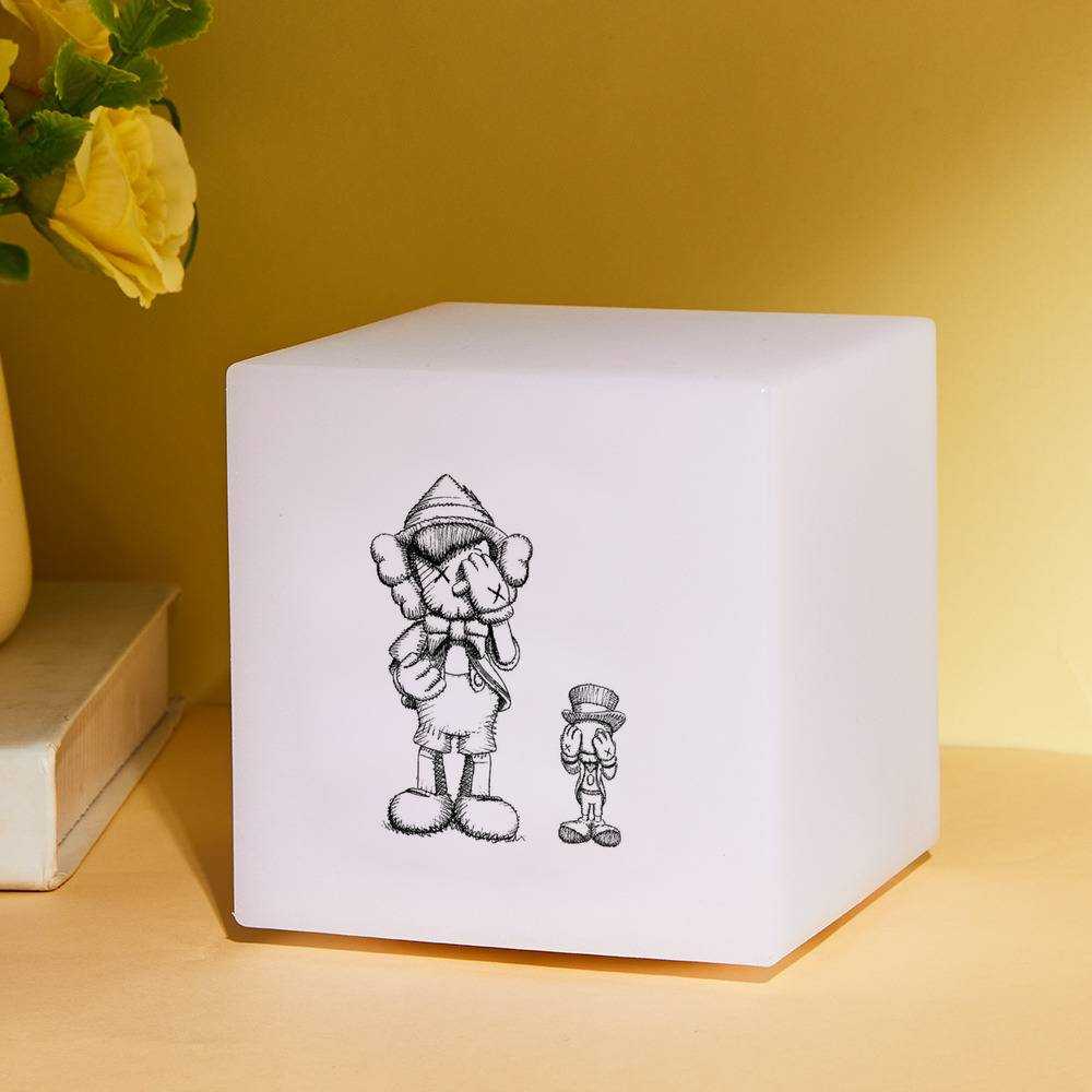 Kaws Square Night Light Shy Baby Square Lamp