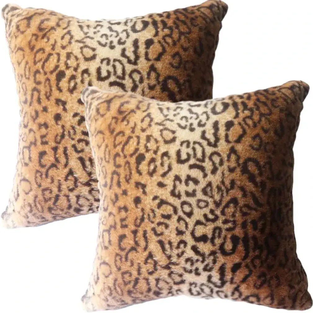 Cozy Throw Pillow Cover Leopard Skin Wild Animal Print Decorative