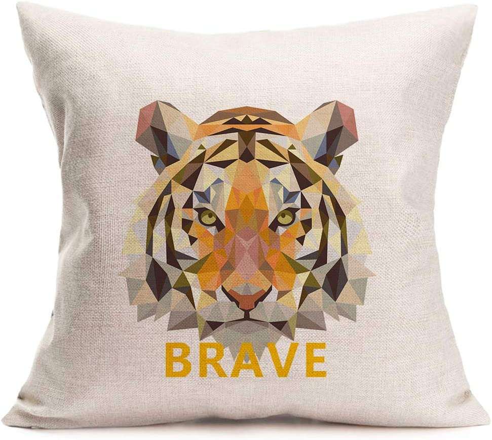 Tiger Throw Pillow, Animal Pillow, Art Pillow, Black White Pillow, Bea –  georgemillerart